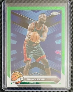2024 Topps Chrome Basketball SHAWN KEMP Green Refractor - Bild 1 von 2