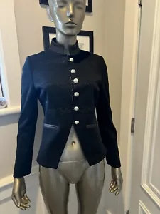 The Extreme Collection British Chic BLACK Military Jacket Blazer 40 SGT PEPPER - Picture 1 of 13