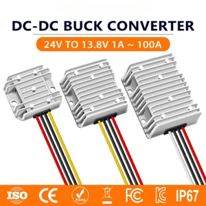 Convertidor Buck DC 24V a 13.8V 1A-100A 18-36 Voltios Reductor Power Buck Regulador - Imagen 1 de 17