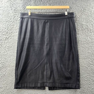 Sussan Womens Pencil Skirt Size XL Black Stretch Knit Knee Length - Picture 1 of 13