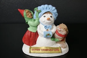 Tom Clark Cairn Christmas 1999 Snowman 6" Garden Gnome Resin Statue Figure - Picture 1 of 9