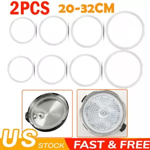 2X Ollas a presión de anillo de sellado de junta transparente de goma de silicona de repuesto 20-32 cm - Imagen 1 de 14