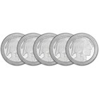 Five (5) 1 oz Silver Round SilverTowne Buffalo Stackable .999