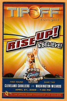 Cleveland Cavaliers Washington Wizards Program 2008 LeBron James Juego Dos Foto 1 de 2