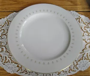 Plato de cena vintage Syracuse China PRIMER AMOR oro flor de lis 10 5/8" ~ - Imagen 1 de 6