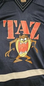Vintage Hockey Jersey Taz  Looney Tunes  Y2K 90s  Medium Shirt Rare Vtg - Picture 1 of 9