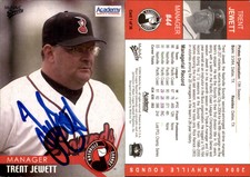 Trent Jewett Signed 2004 MultiAd Nashville Sounds #1 Card Auto