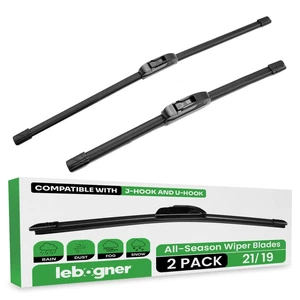 lebogner Wiper Blades 21 Inch + 19 Inch Pack of 2 All-Seasons Automotive - Picture 1 of 1
