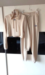 ❤ADIDAS Set TRAININGSANZUG Jogginganzug JOGGINGHOSE Hoodie PULLOVER beige 34 XS❤ - Bild 1 von 3