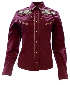 Camicia donna El Señor de los Cielos Camisa Vaquera Mujer colore bordeaux - Foto 1 di 5