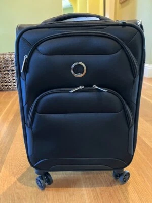 DELSEY Paris Sky Max 2.0 CARRY-ON Expandable Luggage Spinner Wheels NEW BLACK - Image 1 of 3