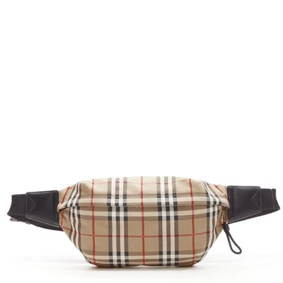 BURBERRY Econyl Signature House Check brown checkered zip bum bag crossbody - Image 1 of 4