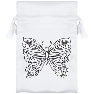 'Butterfly' Satin Drawstring Bag/Pouch (SB052029) - Picture 1 of 25