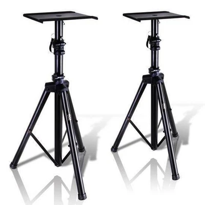 Pyle Dual Studio Monitor Speaker Stand Mounts, Universal Device Stands, Pair