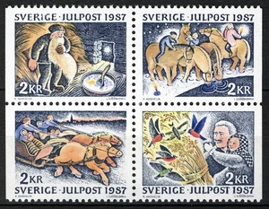 Schweden 1987, Weihnachten: Weihnachtstraditionen Satz postfrisch, Mi 1457-60 - Bild 1 von 1