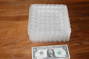 Set of 8 vintage clear glass Daisy & Button 7" square dessert plates - Picture 1 of 6