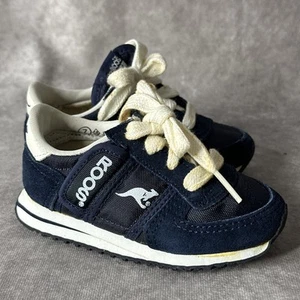 Kangaroos ROOS ~ KIDS Size 7 , Dark Blue Zip Pocket Sneakers Shoes (Dead Stock) - Picture 1 of 10