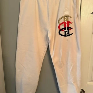 Pantalón deportivo FW17 Supreme Champion apilado C rosa claro *desteñido* - Imagen 1 de 8
