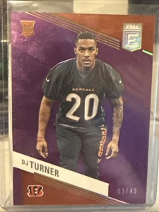 2023 Panini Donruss Elite "Purple Foil" #135 DJ TURNER RC /49 Cincinnati Bengals - Picture 1 of 4