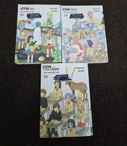 Nichijou libri manga 1,3,4 Lotto di 3 copie EX Biblioteca - Foto 1 di 14