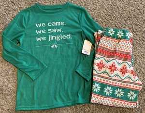 Jammies For Your Families Christmas We Came We Saw We Jingled PJ Set Boys Size 8 - Picture 1 of 3