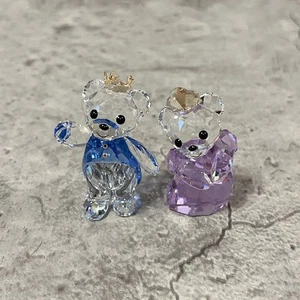 SWAROVSKI Figurine Kris Bear Prince and Princess Set 5301569 w/oBox - Picture 1 of 6