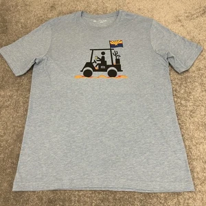 Travis Mathew Shirt Mens Large Blue Arizona Golf Cart Graphic Tee Casual Fun - Picture 1 of 8