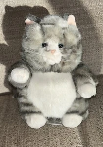 Russ Prudence Fat Kitty Katze Plüschtier Stofftier 8 Zoll grau Tabby gestreift 2019 - Bild 1 von 7
