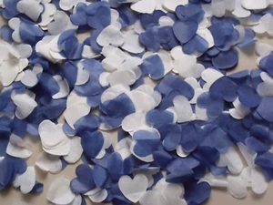 NAVY & WHITE Love Heart Wedding Confetti - Bio Degradable  - CONES can be added - Picture 1 of 19