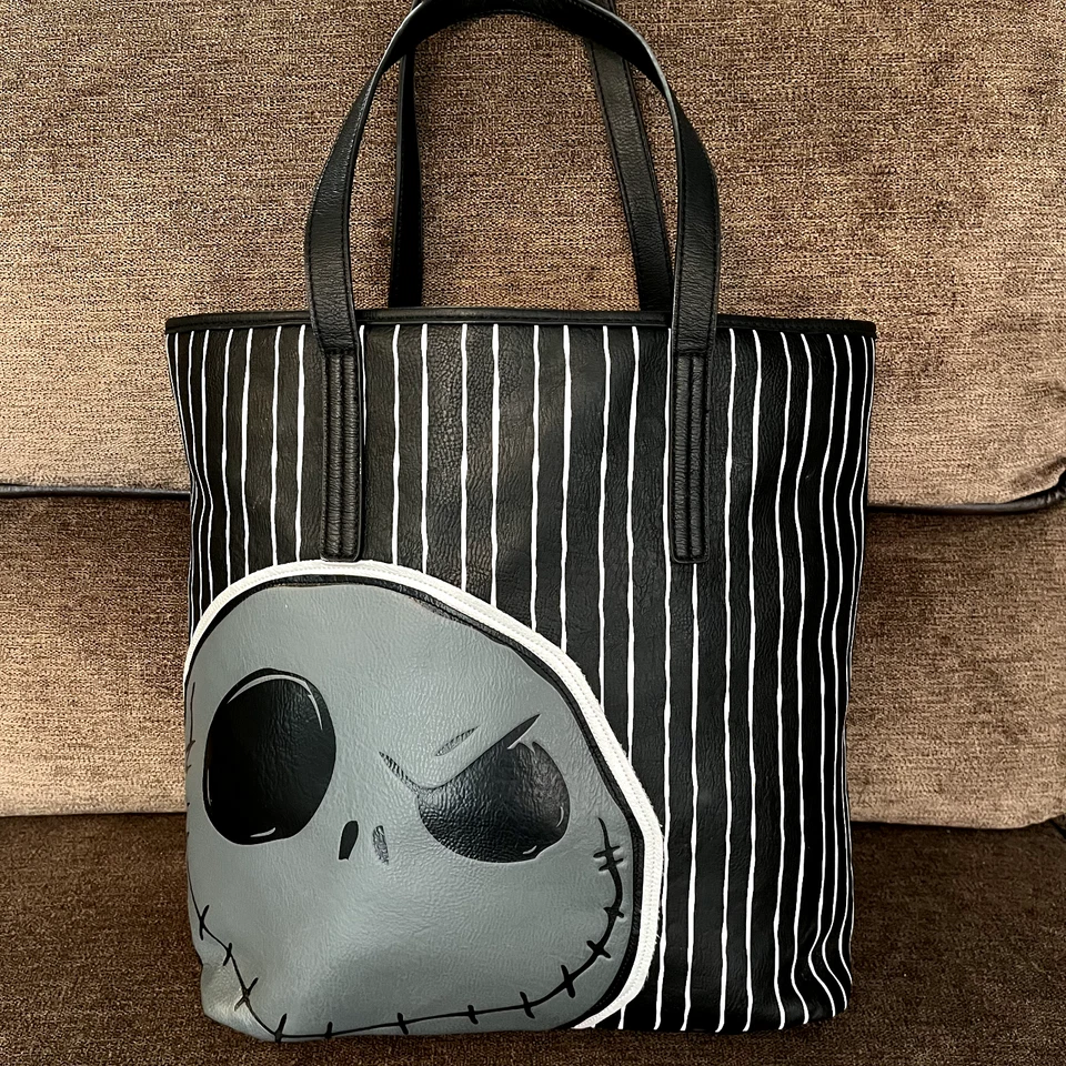 Disney Parks Jack Skellington Tote Bag Nightmare Before Christmas Retired - Image 1 of 4