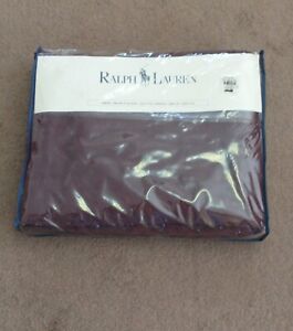Ralph Lauren Estate Cotton Bed Blanket Burgundy Dark Red Twin NIP