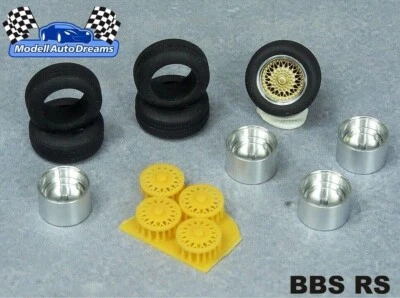 FELGEN  Felgensatz f Umbau Zubehör BBS RS Leichtmetallfelge Räder Radsatz 1:43 - Bild 1 von 4