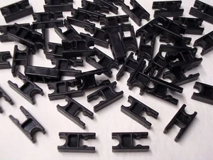 50 KNEX BLACK CLIPS DOUBLE END CLIP CONNECTORS Ball Joint Sockets Parts / Pieces - Picture 1 of 1