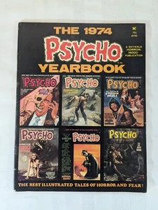 THE 1974 PSYCHO YEARBOOK *DOUBLE COVER* SKYWALD HORROR MAGAZINE - Picture 1 of 8