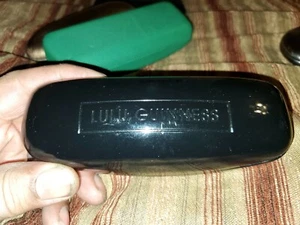 NEW - Authentic - LULU GUINNESS - BLACK - HARD EYEGLASSES CASE - Picture 1 of 4