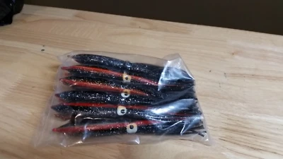 SEA STRIKER 9 inch shell bulb squid pack of 10 pick your color packs free shipping