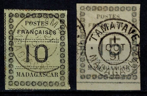 Timbre de Madagascar Colonie N° 9 et 10 oblitérés - Picture 1 of 1