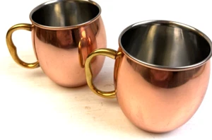 Kupfer Russische Maultier Becher Metall Getränkebecher Bargeschirr Getränke Ingwer Bier Wodka - Bild 1 von 7