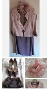 Wedding Outfit - CABOTINE Dress/Jacket UK16? **Shoes/Bag/Fascinator Available** - Picture 1 of 12