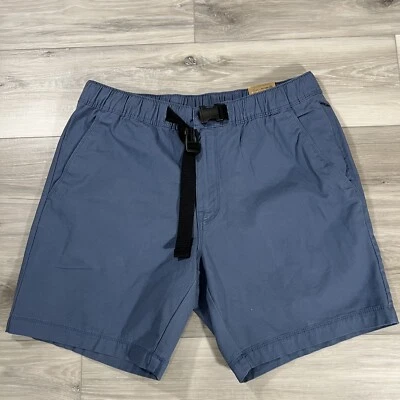 The Foundry Supply Men's Shorts LT Flat Front Buckle Zip Up Vintage Indigo New - Image 1 of 4