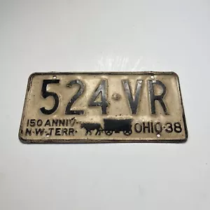OHIO 1938 150th Anniv-NW Terr. license plates in Original - Picture 1 of 7