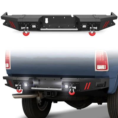 for Dodge Ram 2500 3500 2010-2018 Steel Rear Bumper with LED Lights&Sensor Holes - Изображение 1 из 4