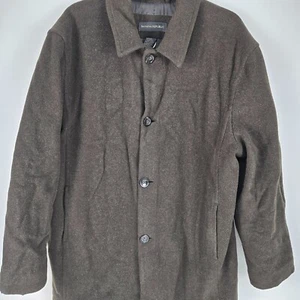 Banana Republic Mens Green Wool-Blend Overcoat Size L Regular Fit - Picture 1 of 9
