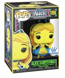Funko Pop Alicia en el País de las Maravillas Luz Negra Alicia Curtsying Funko Shop EXCL PRE-O - Imagen 1 de 2