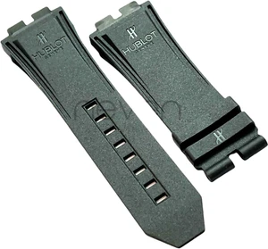 HUBLOT - BRACELET - SWISS MADE - GENUINE RUBBER - 30 X 24MM - BLACK - NOS - Picture 1 of 2