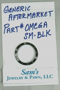 Black Bezel Insert for Omega Seamaster Diameter 38.1x30.6 Case Size 41mm #SM-BLK - Picture 1 of 9