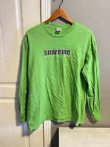 Supreme The Real S*** Long Sleeve Shirt Green Men's Size Large Streetwear - Picture 1 of 8
