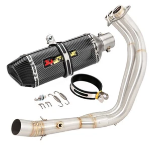 Full System Exhaust Header Pipe Muffler Tips For Yamaha MT-07 YZF R7 2014-2025 - Picture 1 of 10