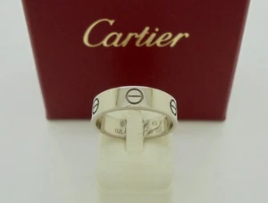 Authentic Cartier Love Band Ring in 18k White Gold Size 60 with CoA RRP$3,700 - Bild 1 von 12