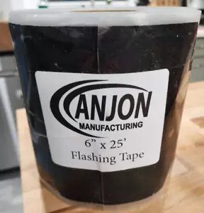 Anjon Manufacturing 6" x 25' Black EPDM Single Stick Flashing Tape - 302682.025 - Picture 1 of 1